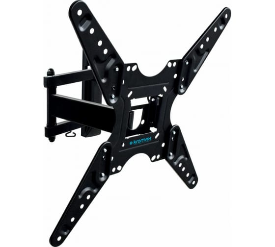 Кронштейн настенный Kromax OPTIMA-414 Kromax 29012 для телевизора, 20"-55" макс.30кг, поворотно-выдвижной и наклонный, черный Kromax 29012