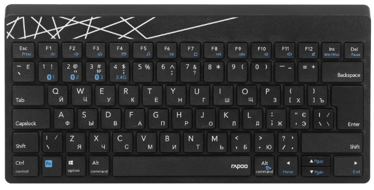 Клавиатура Wireless Rapoo K8000M-BL RAPOO Клавиатура беспроводная , цвет - черный