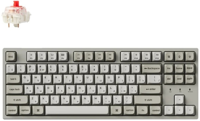 Клавиатура Keychron C1 Pro C1PX-M1-RU TKL, механическая, 87 клавиш, цвет Retro, переключатели Super Red
