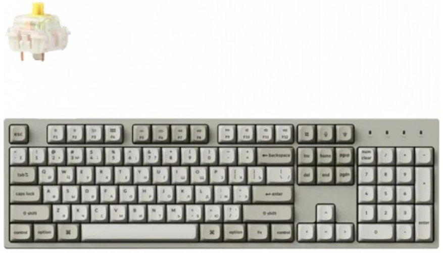 Клавиатура Keychron C2 Pro C2PX-M4-RU механическая, 104 клавиши, цвет Retro, переключатели Super Banana