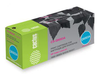 Картридж Cactus CS-Q6003A  для принтеров HP Color LaserJet 1600/2600N/M1015/M1017, пурпурный, 2500 стр.