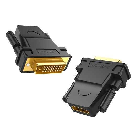 Адаптер UGREEN 20124_ DVI 24+1 Male to HDMI Female, черный