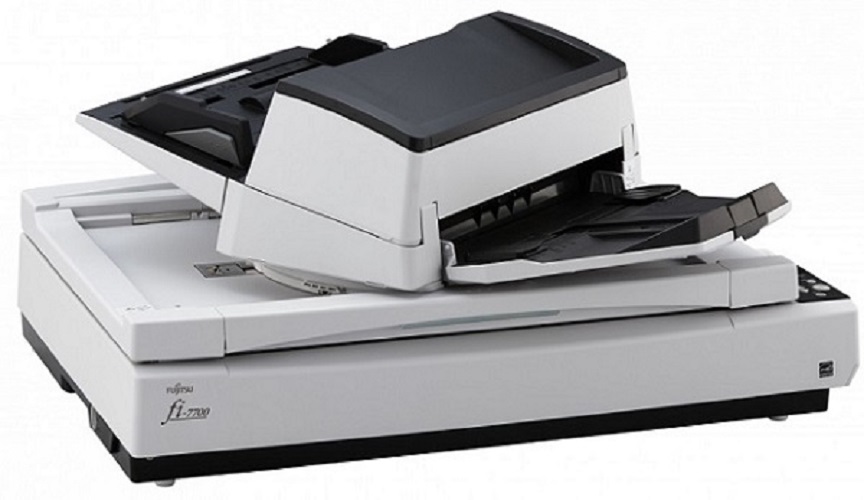 Сканер Fujitsu fi-7700 PA03740-B001 А3, 100 стр./мин (при 200 dpi), ADF 300 + планшет, USB 3.0, двухсторонний Ricoh