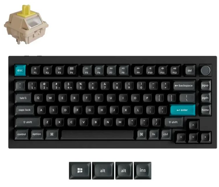Клавиатура Keychron Q1 Ultra Q1U-M4-RU Black, Banana св.