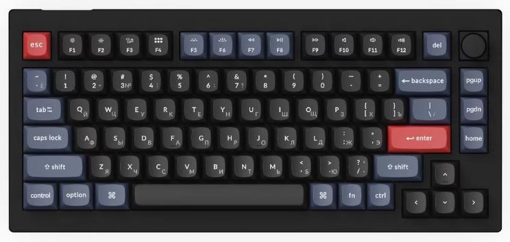 Клавиатура Keychron V1 Max Brown Switch Black V1M-D3-RU