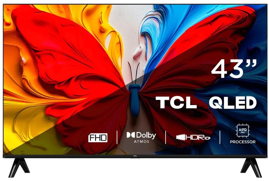 Телевизор QLED TCL 43S5K-UZ 43" черный FULL HD 60Hz DVB-T DVB-T2 DVB-C DVB-S DVB-S2 USB WiFi Smart TV