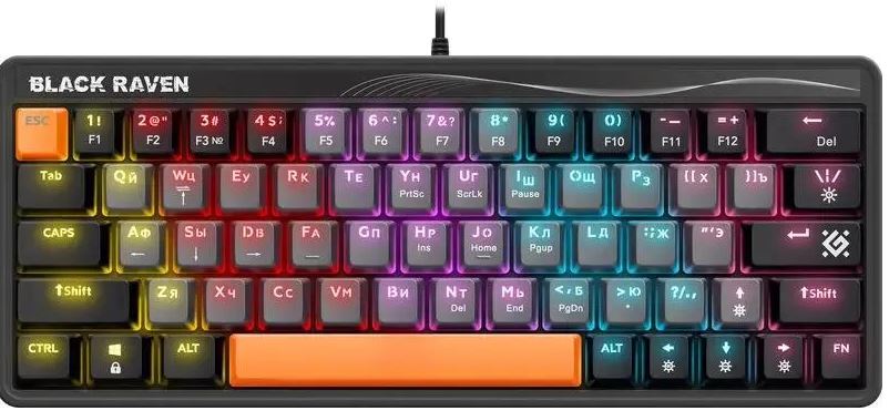 Клавиатура Defender Black Raven GK-417 45414 RGB