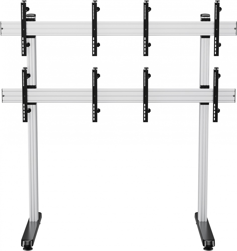 Стойка Cactus CS-FS-TV4-PRO для телевизора черная 32"-70" макс.50кг напольная мобильный