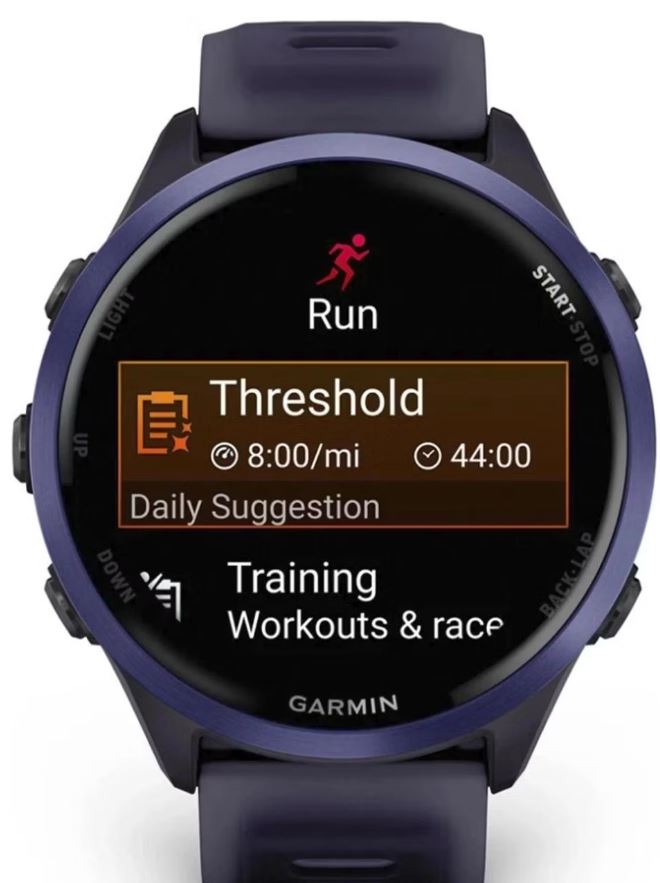 Часы Garmin Forerunner 570 010-02971-02 47мм 1.4" AMOLED корп.фиолетовый рем.фиолетовый разм.брасл.:135-205мм