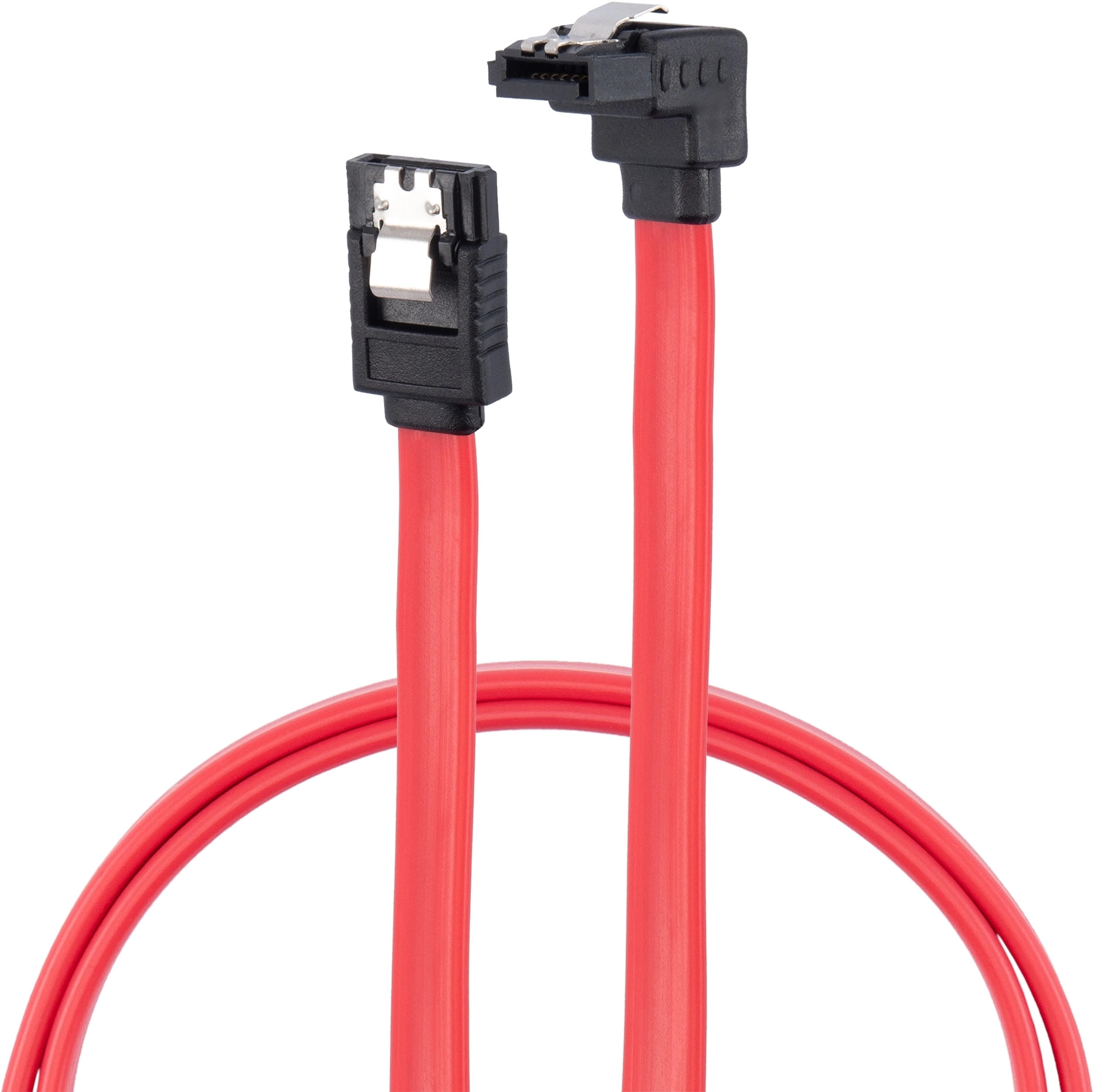 Кабель Buro BU-SATA-SATA-ANG-LOCK SATA-SATA 0.5м красный 1996638