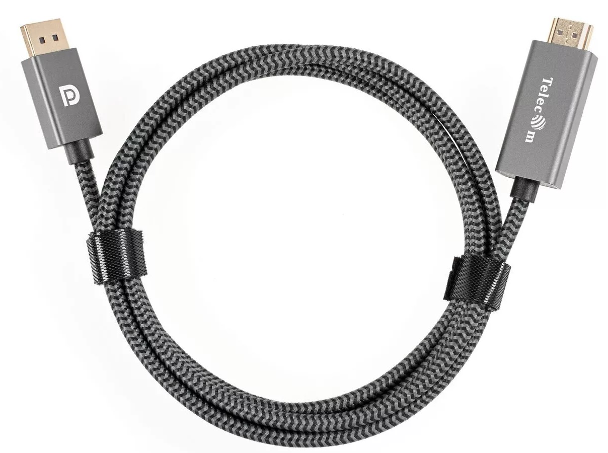 МФУ VCOM TA561M-1.8M Кабель DisplayPort M-> HDMI M 4K@60Hz 1.8m Telecom,оплетка (TA561M-1.8M)