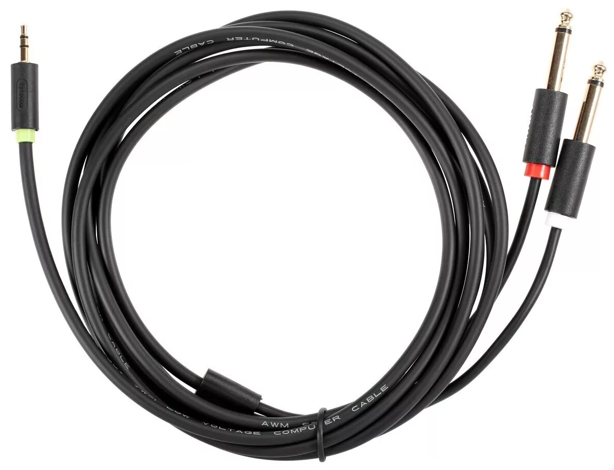 МФУ VCOM TAV6168-3M Кабель-адаптер 3.5ST(M)/2X6.35 ST(M), 3м, Telecom PRO <TAV6168-3M>