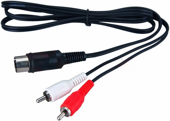 Кабель Rexant 17-2512-4 DIN 5PIN Plug - 2 RCA Plug, 1.2м