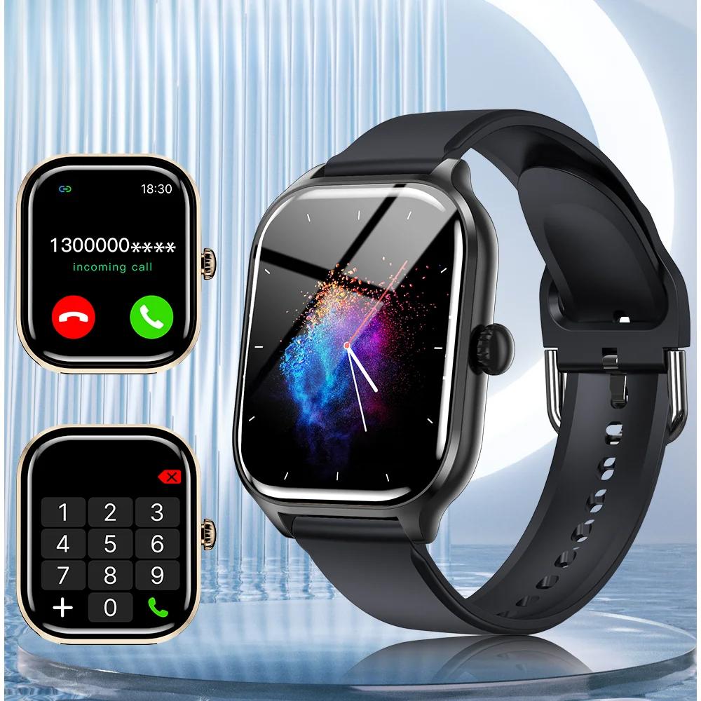 Смарт-часы H9 PRO MAX с Bluetooth-вызовом, напоминанием о сообщениях, 24-часовым мониторингом здоровья, подарок для мужчин и женщин чёрный Happy World Electronics