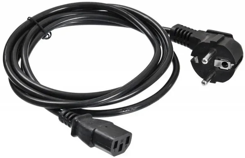 Кабель Buro BU-PCAB-ZP2 IEC C13 Евровилка угловой 5м черный (пакет)