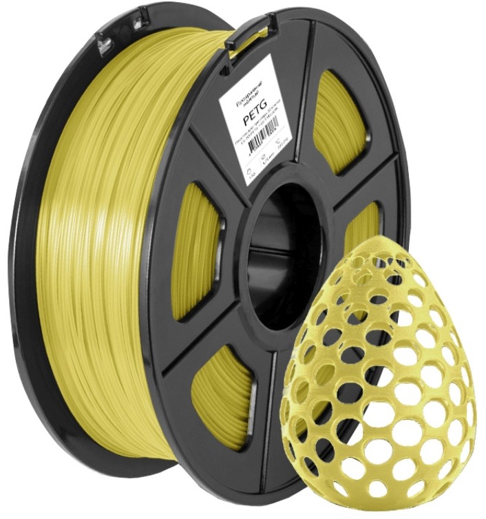 Пластик для принтера 3D PETG Cactus CS-3D-PETG-1KG-T-YELLOW D1.75ММ 1КГ L316М 1ЦВ.