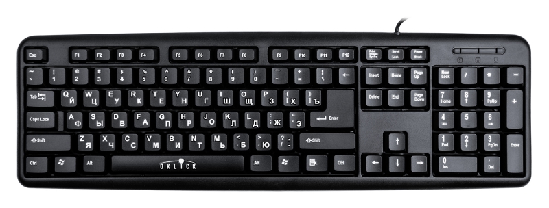 Клавиатура Oklick 180M 943626 черная, USB