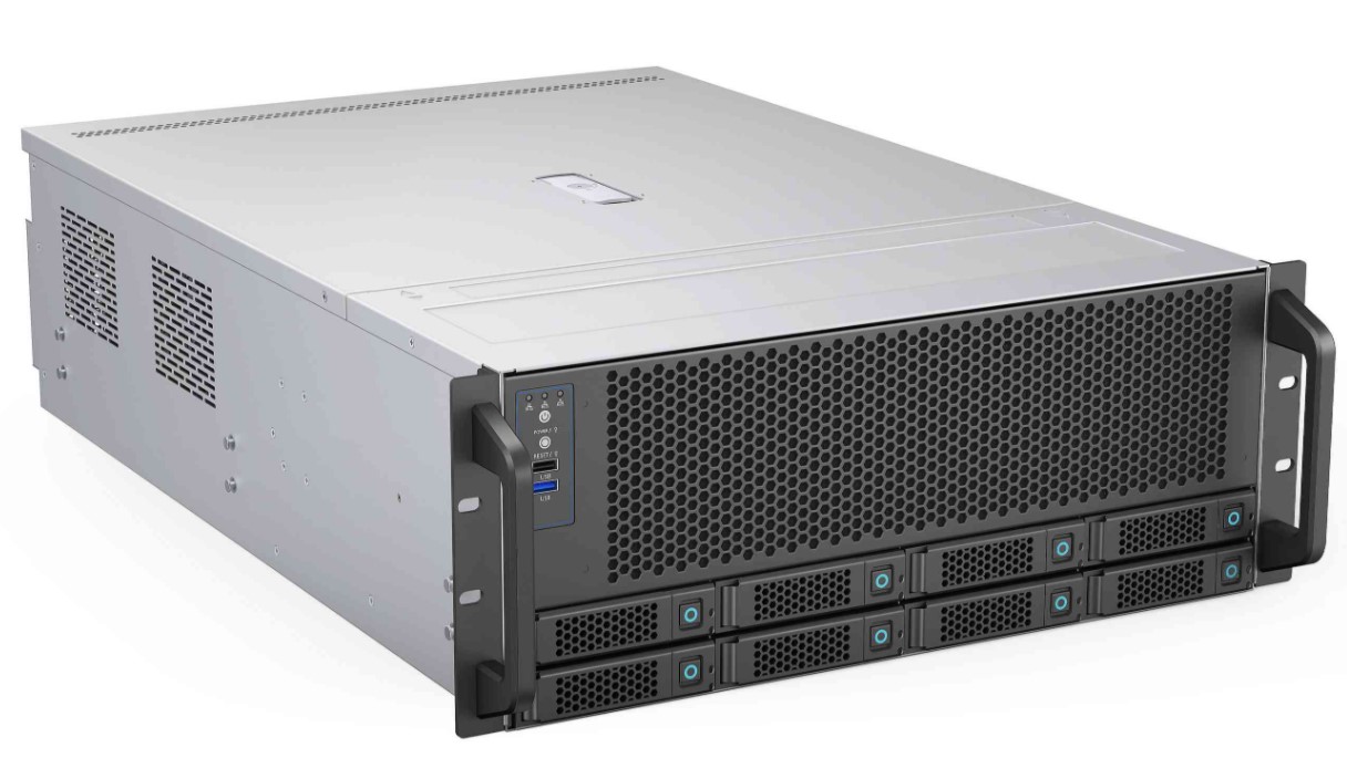 Корпус серверный 4U Procase G4-465-4D11-8NVME-R 4 GPU (11slot) 8 NVME hotswap HDD 8*MiniSAS HD(8643), черный, плата блока питания 1+1 CRPS (без модуле