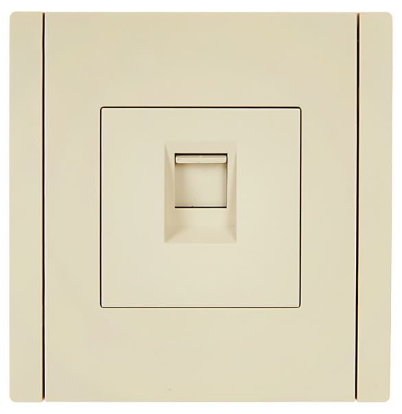 Розетка компьютерная IEK FP-K10-1-K10 FORTE&PIANO RJ45 кат.5E FP432 ваниль