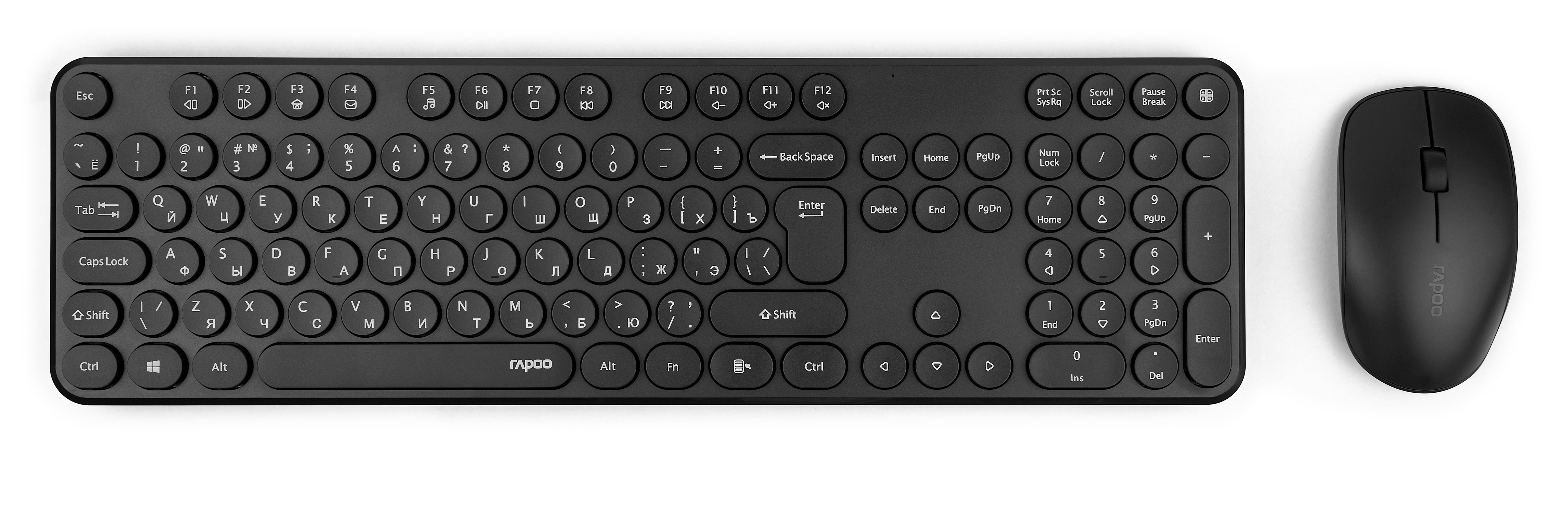 Клавиатура и мышь Wireless Rapoo X260S черный