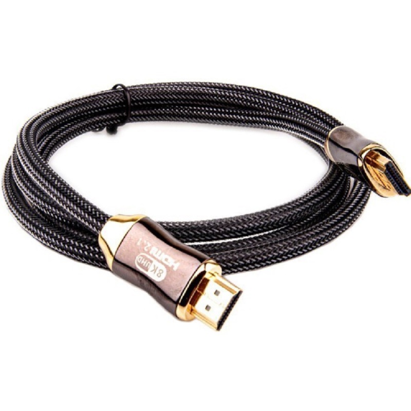 Кабель интерфейсный HDMI-HDMI Telecom TCG300-1.5M 19M/M, 8K/60Hz метал разъемы, нейлоновая оплетка, 1.5m