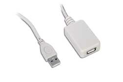 Кабель интерфейсный USB 2.0 удлинитель Gembird AM-AF UAE016 4.8 м, активный, блистер