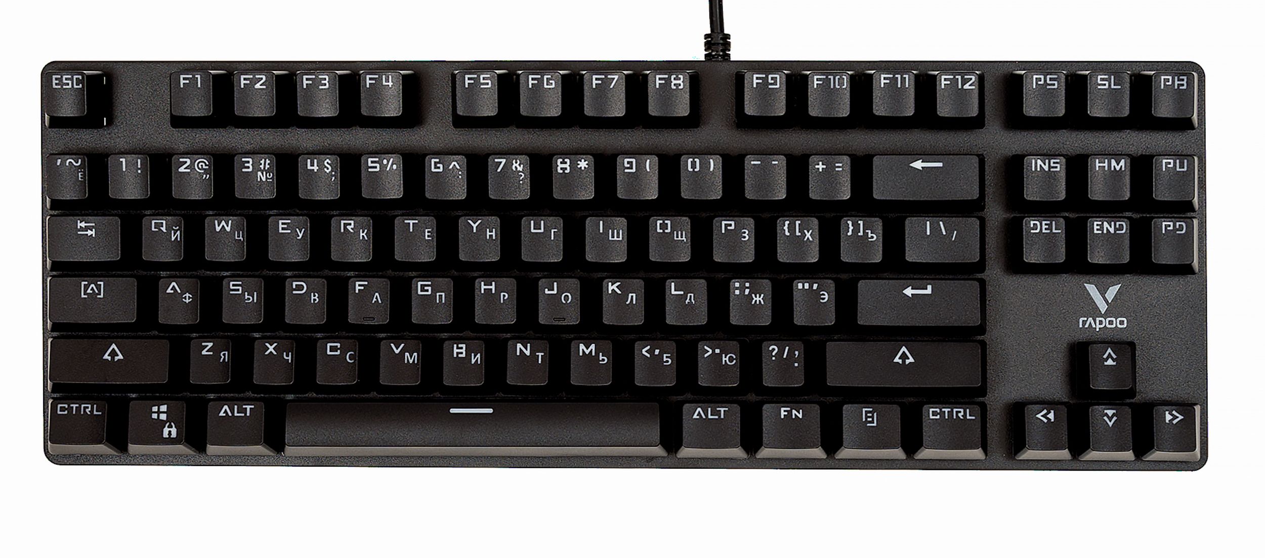 Клавиатура Rapoo V500ALLOY проводная игровая механическая серая