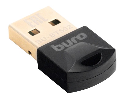 Адаптер Bluetooth Buro Buro BU-BT502 BT 5.0+EDR class 1.5 20м черный Buro BT502