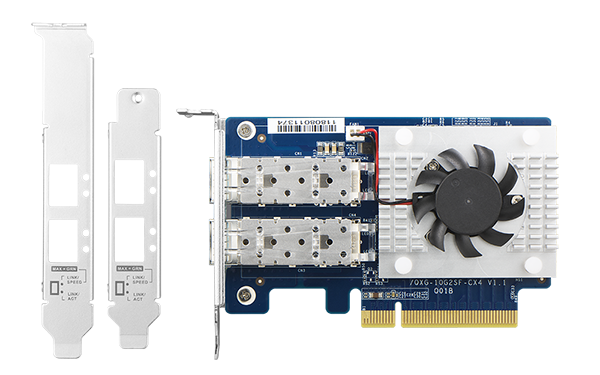Сетевая карта QNAP QXG-25G2SF-CX4 25 GbE SFP28, PCIe Gen3 x8