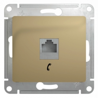 Розетка Schneider Electric GSL000481T Glossa Титан телефонная RJ11 Systeme Electric
