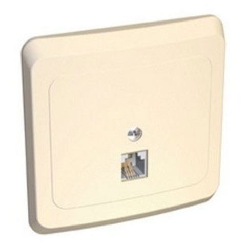 Розетка Schneider Electric TELC-001K Этюд телефонная 1-ая, 1хRJ11, скрытая, в сборе, IP20 (кремовая) Systeme Electric