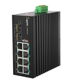 Коммутатор неуправляемый Wi-Tek SP3010F промышленный PoE, 8GE+2SFP