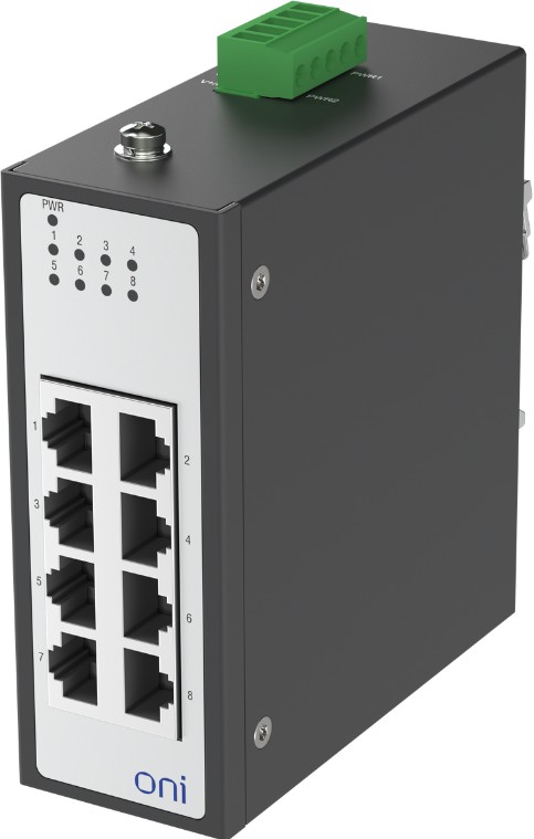 Коммутатор промышленный неуправляемый ONI ISU-430-8FE0000000000 Ethernet 8 портов 10/100BaseT разъем RJ45 24В AC/12/24/48В DC с резервированием