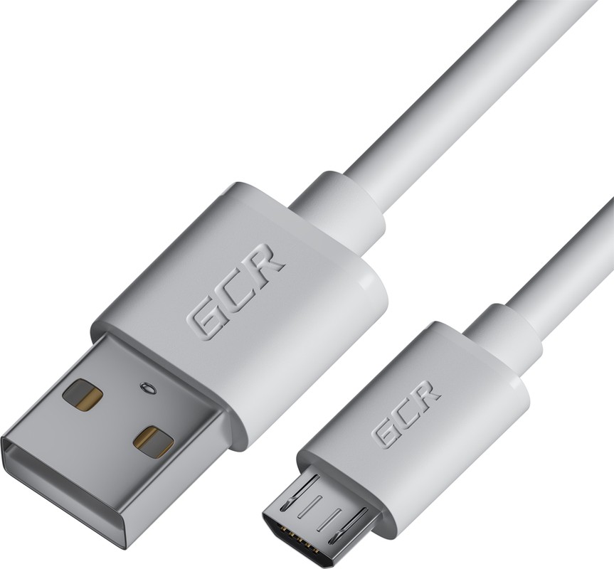 Кабель интерфейсный Greenconnect GCR-53231 1.0m MicroUSB, белый, быстрая зарядка, 28/24 AWG,