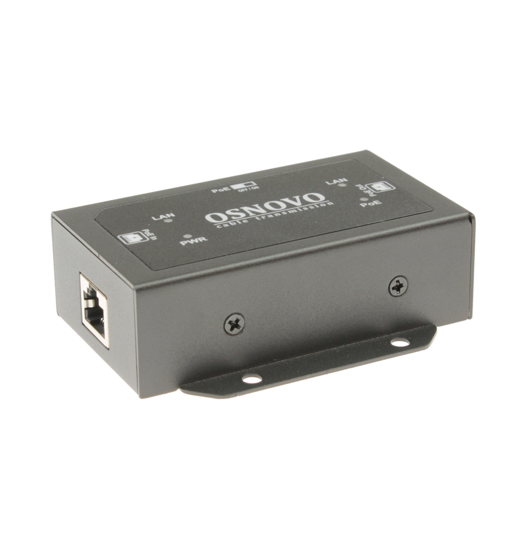 Удлинитель PoE OSNOVO E-POE/2G(90W) 10M/100M/1000M Gigabit Ethernet до 500м (до 70W) со встроенной грозозащитой 6кВ. Увеличение расстояния передачи да