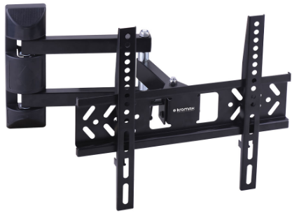 Кронштейн настенный Kromax PIXIS-XS Kromax_20251 22-55", макс. 30кг, поворотно-выдвижной и наклонный, макс. 300х300, черный Kromax 20251