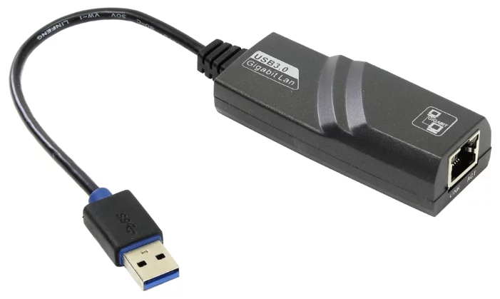 Адаптер сетевой VCOM DU312M USB 3.0 (Am) --> LAN RJ-45 Ethernet 1000 Mbps, Aluminum Shell