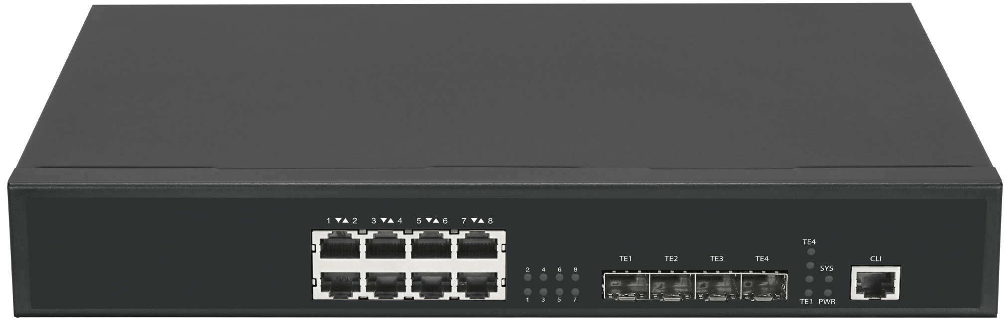Коммутатор управляемый GIGALINK GL-SW-G302-12TC L3, Stack, 8*1/2.5 Гбит/с BaseT, 4*1/10Гбит/с SFP+, 1*блок питания NikoMax