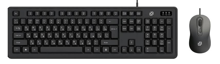 Клавиатура и мышь Oklick S605 Oklick 2025657 клав:черный мышь:черный USB Multimedia