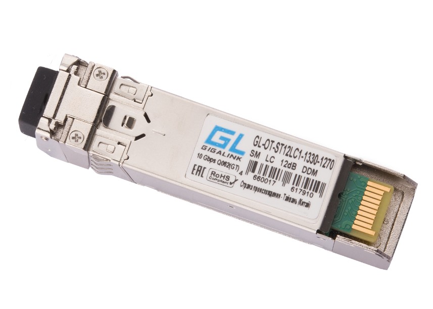 Модуль SFP28 GIGALINK GL-OT-SS06LC1-1330-1270 25 Гбит/с, WDM, 1 ОВ, SM, 1xLC, Tx:1330/Rx:1270 нм, DDM, 6.3 дБ (до 20 км) NikoMax