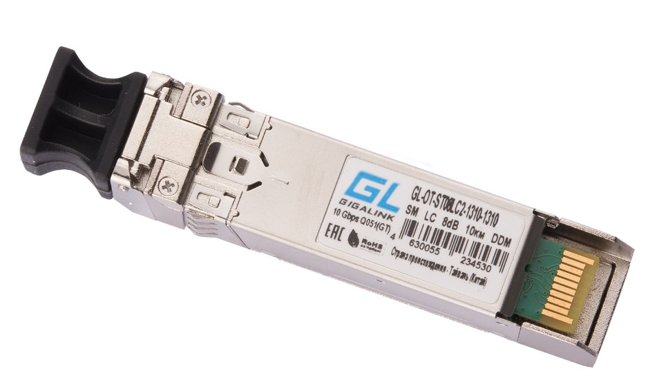 Модуль SFP28 GIGALINK GL-OT-SS14LC2-1310-1310 25 Гбит/с, Duplex, 2 ОВ, SM, 2xLC, Tx:1310/Rx:1310 нм, DDM, 14 дБ (до 40 км) NikoMax
