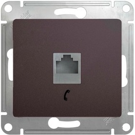 Розетка Schneider Electric GSL001381T GLOSSA телефонная RJ11 (графит) Systeme Electric