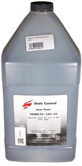 Тонер Static Control TRHM102-1KG-OS черный флакон 1000гр. для принтера HP LJ M104/M132