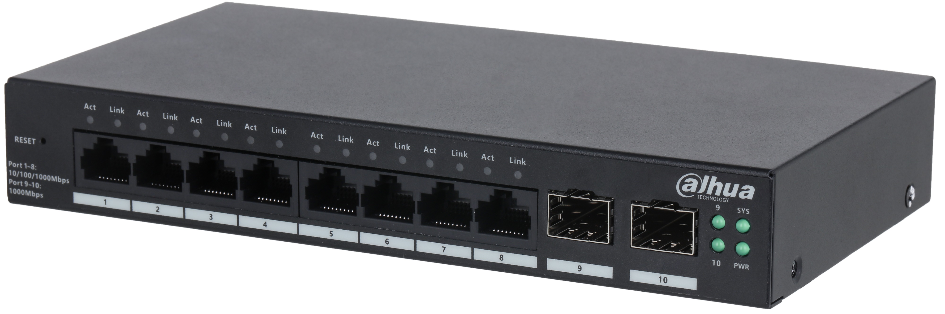 Коммутатор Dahua DH-CS4210-8GT 10-портовый с функцией облачного управления