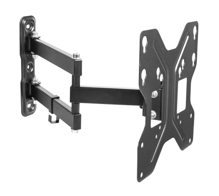 Кронштейн настенный Ultramounts UM900 для 23"-43" до 30кг, от стены 49-393мм,  VESA 75x75,100x100,200x100,200x200, наклон до 15° и подъем до 15°, влев