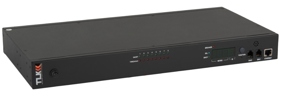 Блок розеток NIKOMAX TLK-RPI-PM-A08-M21-WCE-BK контролируемых электрических , 19", PM - POM, 8 розеток C13, макс. нагрузка 16 А, Счетчик электроэнерги