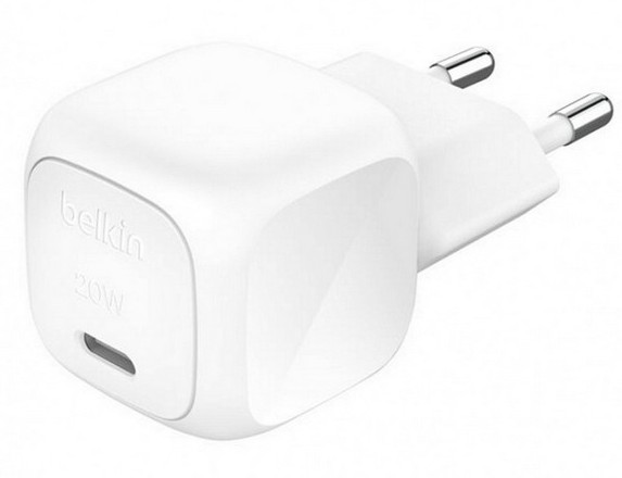 Зарядное устройство сетевое Belkin WCA009kq1MWH-B6 USB-C 20W с кабелем USB-C To USB-C. Длина кабеля: 1м. Цвет: белый
