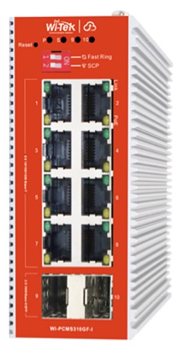 Коммутатор управляемый Wi-Tek WI-PCMS310GF-I v2 промышленный управлямый L2+, PoE 120 Вт, 8GE+2SFP