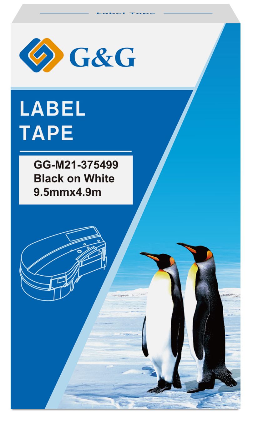 Картридж ленточный G&G GG-M21-375499 черный на белом 9.5x4.9 для Brady BMP21-PLUS, BMP21-LAB
