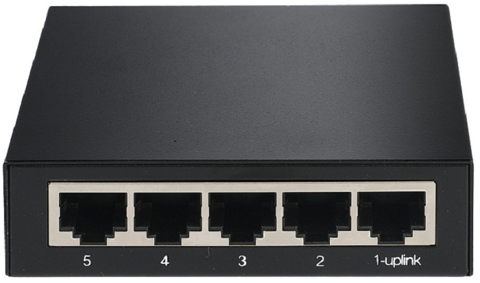Коммутатор неуправляемый Wi-Tek WI-SG105 5*100Base-T, внешний БП, металлический корпус